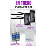 JULIANO Süper 4lü Set- Gözlük İpi, Gözlük Kılıfı, Temizleme Sprey, Microfiber Bez