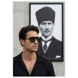 JULIANO Tasarım Atatürk İmzalı Siyah UV-400 Korumalı Güneş Gözlüğü