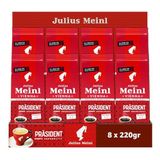 Julius Meinl President Blend Öğütülmüş Filtre Kahve, 220 Gram x 8 Adet