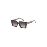 Juloro Bordo Sap Siyah Köşeli Kalın Kemik Çerçeve Unisex UV400 Vintage Retro Güneş Gözlüğü