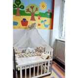 JULYA KİDS Cibinlikli 3’lü Örgülü Bej Uyku Seti 60*120cm 9 Parça