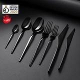 Jumbo 5100 Quartz Titanyum Siyah 12 Kişilik 84 Parça Çatal Kaşık Bıçak Takımı Şık Tasarım Paslanmaz Çelik