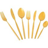 Jumbo 5900 Infinity 12 Kişilik 84 Parça Titanyum Gold Çatal Kaşık Bıçak Takımı + Teos Metal Saplı Çaydanlık