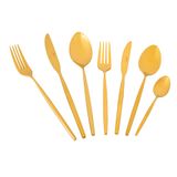Jumbo 5900 Infinity 12 Kişilik 84 Parça Titanyum Gold Çatal Kaşık Bıçak Takımı