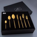Jumbo 5900 Infinity Titanyum Gold 12 Kişilik 84 Parça Çatal Kaşık Bıçak Takımı Titanyum Gold Titanyum Altın