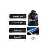 Jumbo Boy Çöp Torbası 100 Adet (10Lu 10 Paket) Rulo Çöp Poşeti 80X110 Cm Dayanıklı