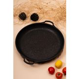 Jumbo Boy Granit Döküm 36 Cm Tava Gözleme Saç Kavurma Bazlama Izgara Tavası