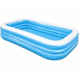 Jumbo Büyük Boy Şişme Havuz, 3.05 Metre Geniş Aile Havuzu, 3 Katmanlı Dayanıklı PVC UV Güneşe Dayanıklı, Çift Yönlü Hava Akışlı Yetişkin Çocuk Ev Balkon Bahçe İçin Jumbo Büyük Boy Şişme Havuz