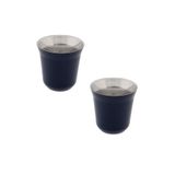 Jumbo Glory 7 Double Wall Lacivert 2'li 80 ml Termo Çelik Fincan