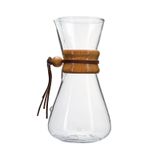 Jumbo Glory Ahşap Aparatlı 850 ml Cam Kahve Demleme Ekipmanı