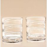 Jumbo Glory Viski Bardağı Çizgili 2 Li 80*80 mm - 250 ml ( 500.01 - Şeffaf - 350 ml