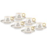 Jumbo Grace Gold 6 Kişilik Kahve Fincan Takımı