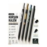 Jumbo Kurşun Kalem 4 Adet Silka 1515 Ejderha Jumbo Kalın Kalem Hb Kolay Tutuş Dereceli Kalem Kurşun Kalem