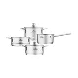 Jumbo New Baby Steel 6 Parça Çelik Mini Tencere Seti Gri