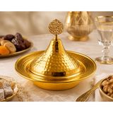 Jumbo Nova Altın Lokumluk 18 cm Dekoratif Şekerlik & Çikolatalık