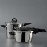 Jumbo Procook 4+6 Litre Paslanmaz Çelik Düdüklü Tencere Seti - 4 - 6 L Set - Gümüş
