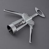 Jumbo Shark Metal Gövdeli 18 cm Gümüş Renk Ergonomik Tasarımlı Şarap Tirbuşonu