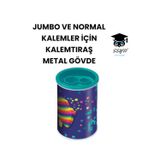 Jumbo ve Normal Kalemler Için Kalemtıraş Metal Gövde