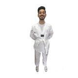 JUMOK Nakışlı Taekwondo-tekvando Beyaz Yaka Acemi Elbise Kıyafeti Dobok