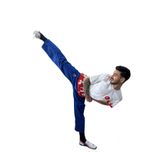 JUMOK Taekwondo Tek Alt Dobok-Antrenman Taekwondo Pantolonu Siyah-Mavi-Kırmızı