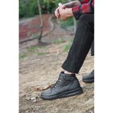 Jump 16309 Yüksek Bilekli Siyah Erkek Sneaker Günlük Spor Ayakkabı, Siyah, 43