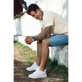 Jump 24865 Beyaz - Gümüş Rengi Erkek Sneaker Günlük Spor Ayakkabı, Beyaz - Gümüş, 40