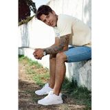 Jump 24865 Beyaz - Gümüş Rengi Erkek Sneaker Günlük Spor Ayakkabı, Beyaz - Gümüş, 45