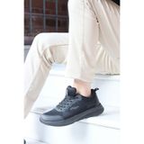 Jump 27689 Full Siyah Erkek Sneaker Günlük Spor Ayakkabı, Siyah - Gri, 43