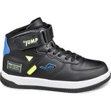 Jump 27834 Cırtlı Yüksek Bilekli Siyah - Beyaz Üniseks Çocuk Sneaker Günlük Spor Ayakkabı