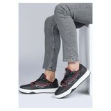 Jump 28520 Sneaker Ortopedik Erkek Spor Ayakkabı, Siyah-Beyaz-Kırmızı, 37 Beden