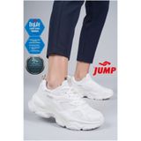 Jump 29891 Kadın Beyaz Ortopedik Kalın Taban Dolgu Yüksek Rahat Günlük Yürüyüş Sneaker Spor Ayakkabısı