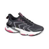 Jump 29907 Kadın Sneaker Spor Ayakkabı Siyah / Fuşe Siyah - Fuşya