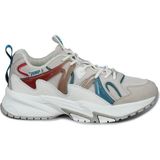 Jump 29942 Bej - Mavi Kadın Sneaker Günlük Spor Ayakkabı - Bej - Mavi - Turuncu