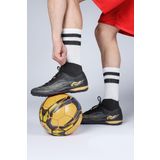 Jump Çoraplı Siyah - Altın Rengi Halı Saha Krampon Futbol Ayakkabısı 29677