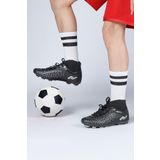 Jump Çoraplı Siyah - Gri Çim Halı Saha Krampon Futbol Ayakkabısı 29672