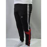 Jump Erkek Scuba Slim Fit Fermuarlı Paça Eşofman Altı - Siyah - Kırmızı - Beyaz