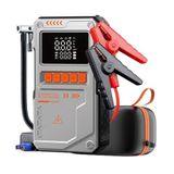 Jump Starter Auhma Akü 10.000 Mah Akü Takviye Cihazı 4'ü 1 Arada Powerbank, Çantalı Hava Kompresörü