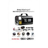 Jump Starter Süpürgeli Akü Takviye Cihazı 18.000Mah 10 İn 1 Powerbank, Hava Kompresörü, Lcd Ekran