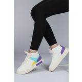 Jump Yüksek Bilekli Bej Kadın Sneaker Günlük Spor Ayakkabı 28756