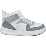 Jump Yüksek Bilekli Gri - Beyaz Kadın Sneaker Günlük Spor Ayakkabı 29100