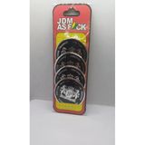 Junction Produce Jant Göbek Arması Yapışkanlı 60Mm Aluminyum Siyah 4 Lü Set