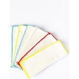 Junenext 6'lı Kız Bebek Penye Mendil 20X30 - Standart - Renkli