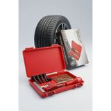 JuneThree Road Rescue Profesyonel Metal Saplı Fitil Atma Seti - Lastik Tamir Kiti - Taşıma Kutulu (Çantalı)