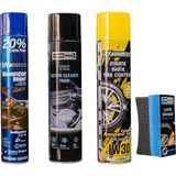 Junewax 4'lü Set Trim Parlatıcı,lastik Parlatıcı,temizleme Köpüğü,lastik Takozu