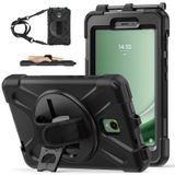 Junfire Samsung Galaxy Tab Active5 2024 (SM-X306B)/Active3 2020(SM-T570) için kılıf, kalem tutuculu koruyucu kılıf, 360° döndürülebilir stant ve el kayışı, Galaxy Tab Active5/Active3 8 inç için omuz