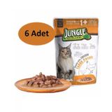 Jungle 100 gr 6 Adet Pouch Jöleli Tavuklu Kısırlaştırılmış Kedi Konservesi