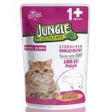 Jungle 100 Gr Pouch Sterilised Biftekli Yaş Kısırlaştırılmış Kedi Maması