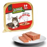 Jungle 12x100 gr Dana Etli Pate Yetişkin Konserve Kedi Maması