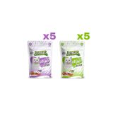 Jungle Crunch Kedi Ödül Maması Güçlü Kemikler 5 Adet ve Deri Ve Tüy Bakımı 5 Adet (1x60gr)