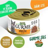 Jungle Gurme 85 G 1 Adet Yetişkin Sığır Etli Kedi Konserve Mama Skt:11/2028